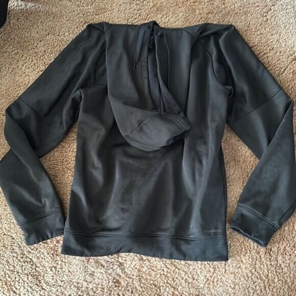 Medium All Black Classic Logo Adidas Hoody - Picture 2 of 3